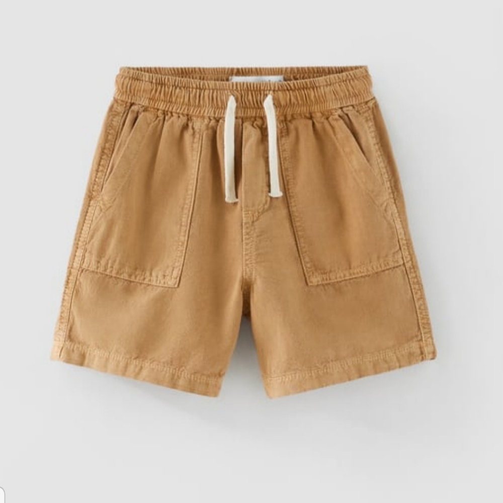 Bundle of 2 Zara plain shorts taupe brown unisex
